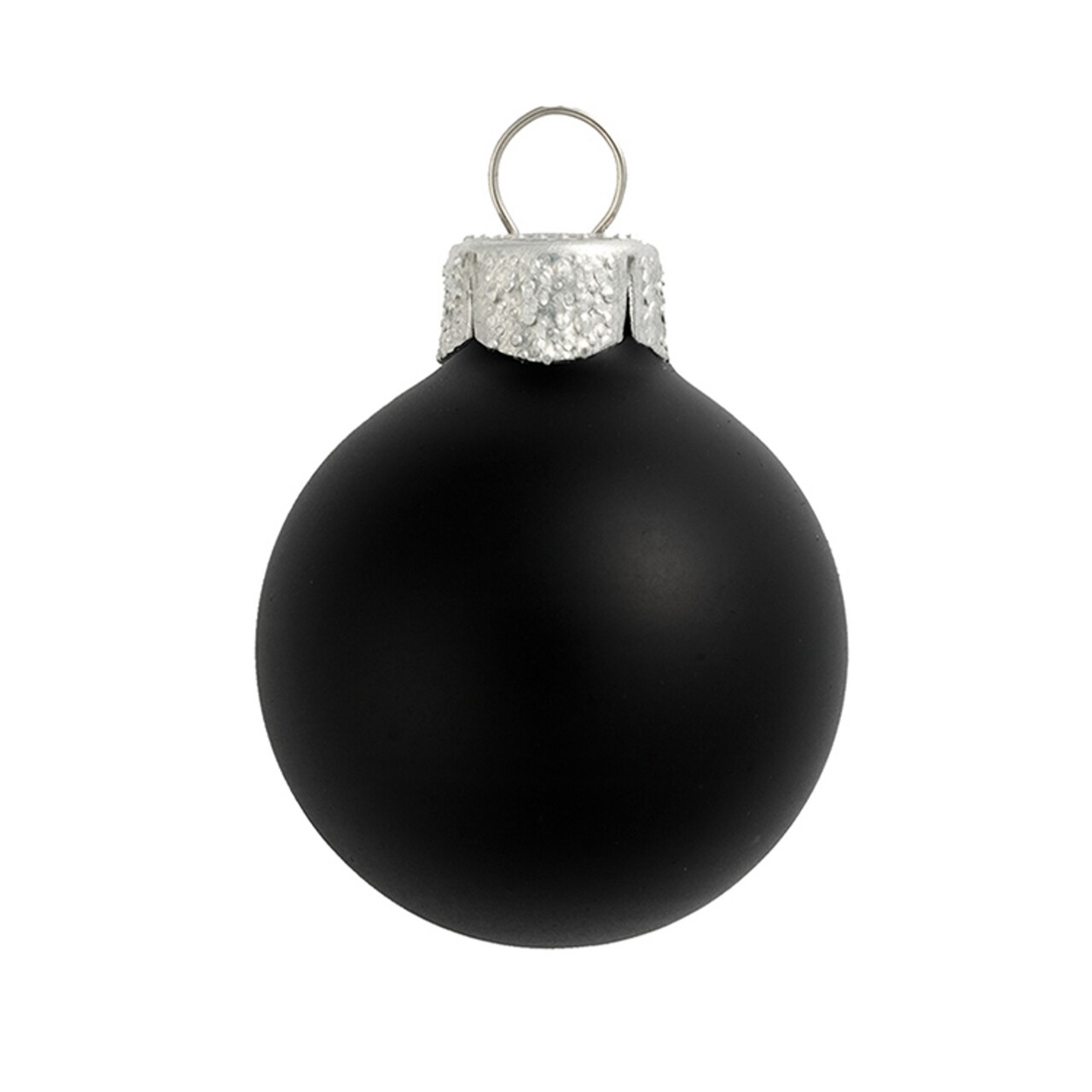 Whitehurst Matte Finish Glass Christmas Ball Ornaments - 4" (100mm) - Black - 6ct